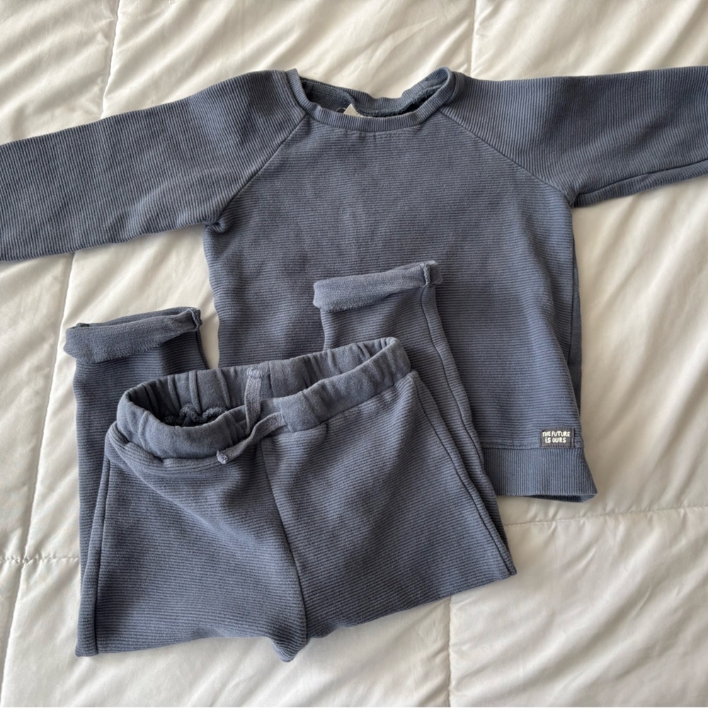 H&M 2-piece blue sweatshirt set 3T boys